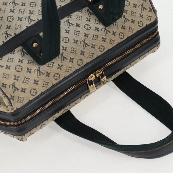 LOUIS VUITTON Monogram Mini Josephine GM Hand Bag Blue LV Auth - Picture 7 of 16